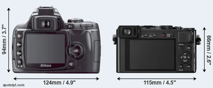 Comparison D40X or LX100 rear
