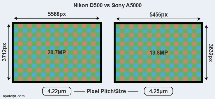 D500 versus A5000 MP