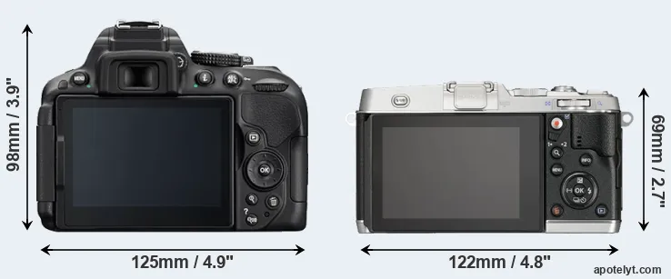 Comparison D5300 or E-P5 rear