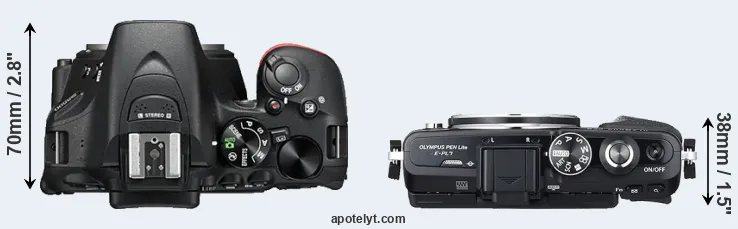 Compare D5500 versus E-PL7 top