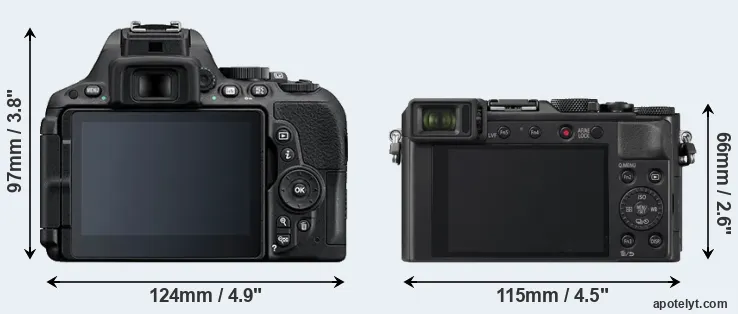 Comparison D5500 or LX100 II rear