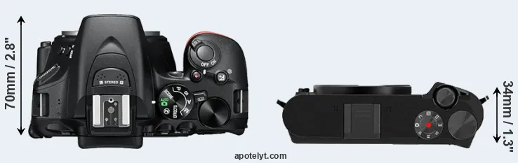 Compare D5600 versus M1 top