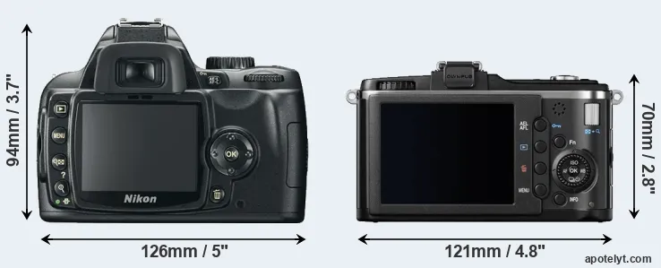 Comparison D60 or E-P2 rear