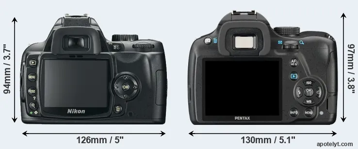 Comparison D60 or K-50 rear
