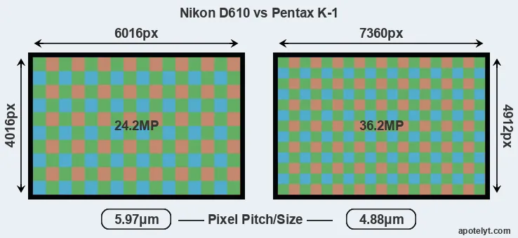 D610 versus K-1 MP