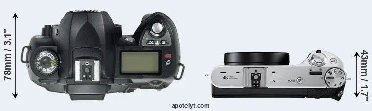 Compare D70 versus NX500 top