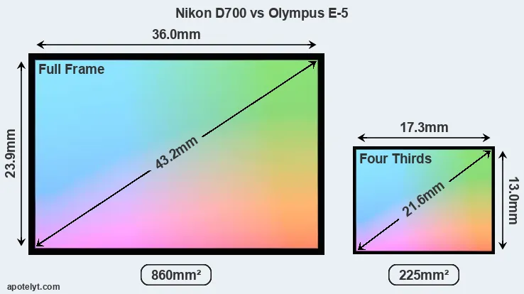 Nikon D700 and Olympus E-5 sensor measures