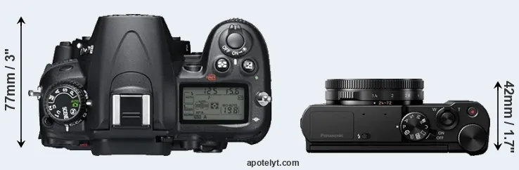 Compare D7000 versus LX10 top