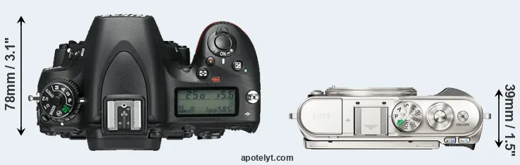 Compare D750 versus E-PL9 top