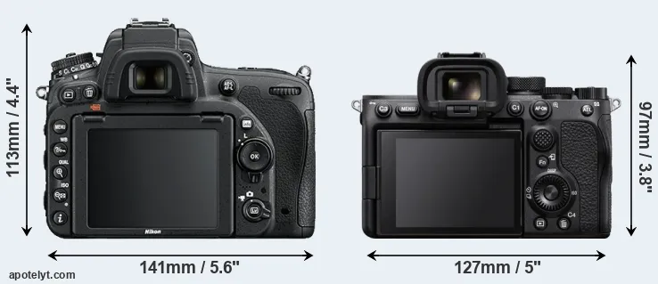 Comparison D750 or A7S III rear