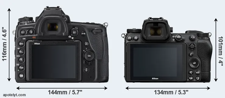 Comparison D780 or Z6 II rear