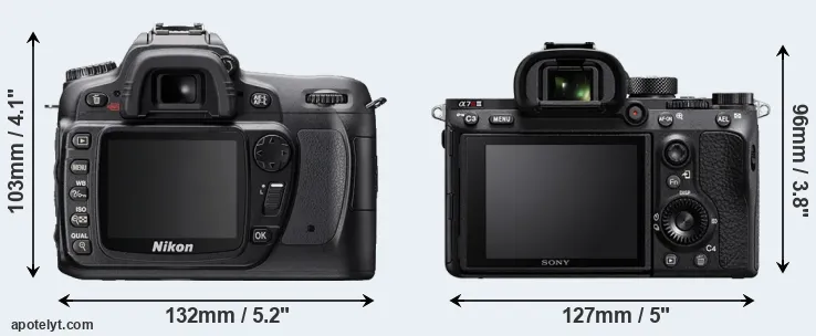 Comparison D80 or A7R III rear