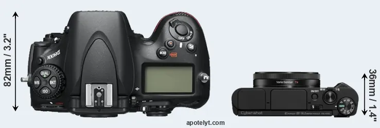 Compare D800E versus HX99 top