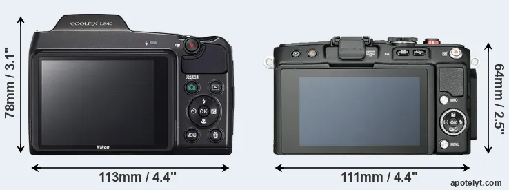 Comparison L840 or E-PL6 rear