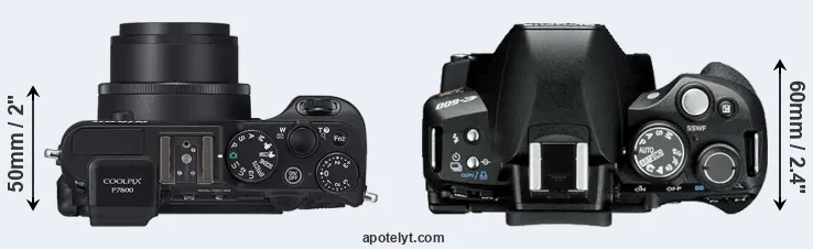 Compare P7800 versus E-600 top
