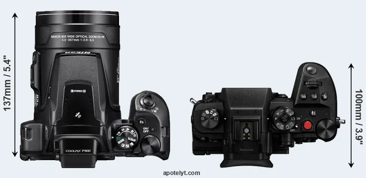Compare P900 versus GH6 top