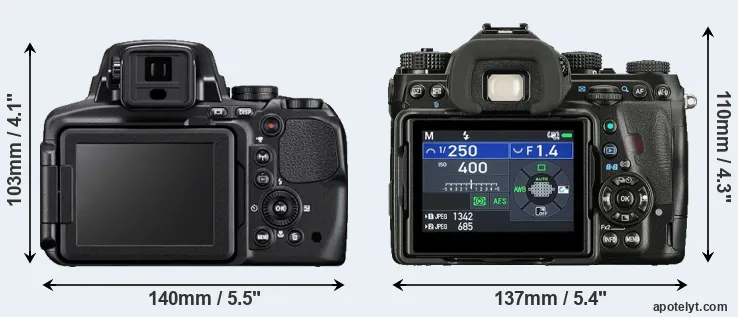 Comparison P900 or K-1 II rear