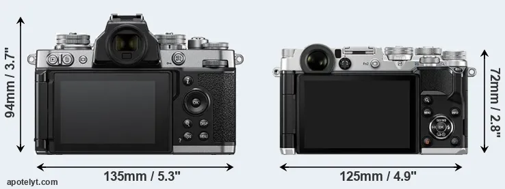 Comparison Z fc or PEN-F rear