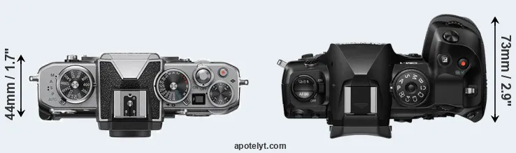 Compare Z fc versus OM-1 II top