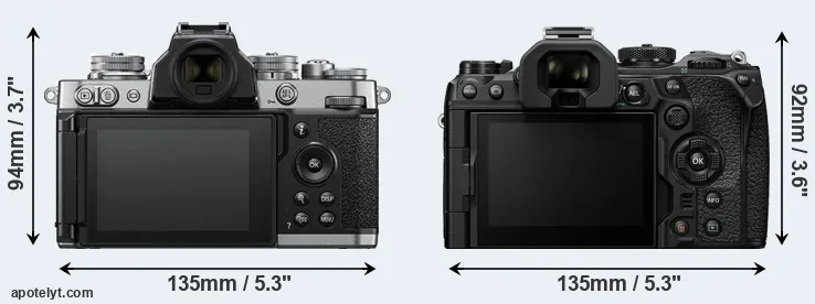 Comparison Z fc or OM-1 rear