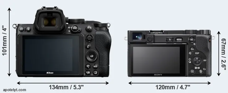 Comparison Z5 or A6100 rear