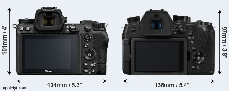 Comparison Z6 II or FZ1000 II rear