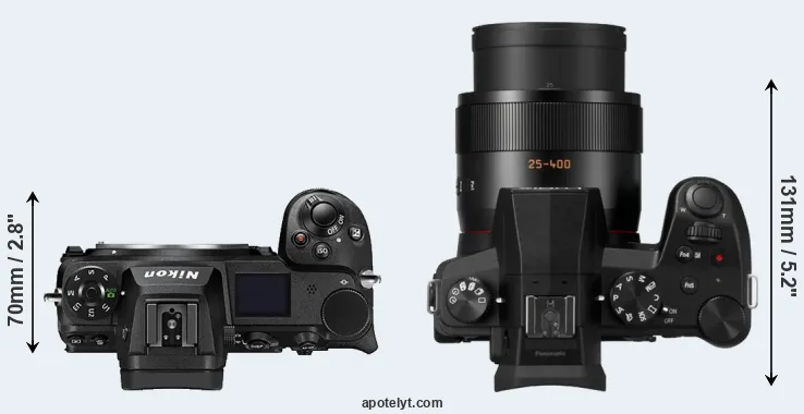 Compare Z6 II versus FZ1000 II top