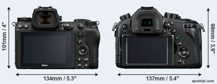Comparison Z6 II or FZ1000 rear