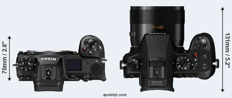 Compare Z6 II versus FZ1000 top