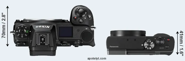 Compare Z6 II versus TZ90 top