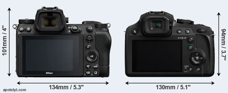 Comparison Z7 II or FZ80 rear