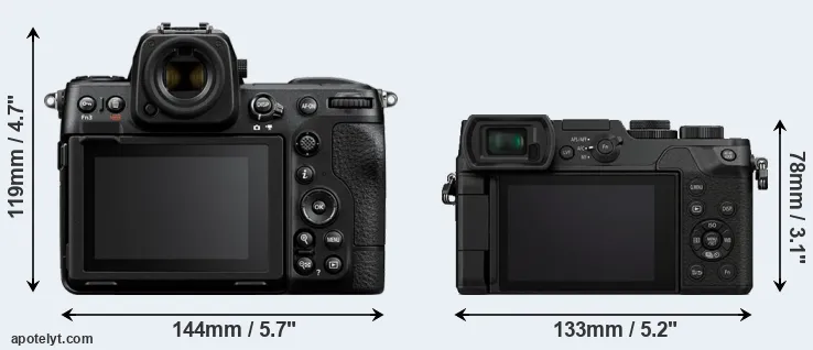 Comparison Z8 or GX8 rear