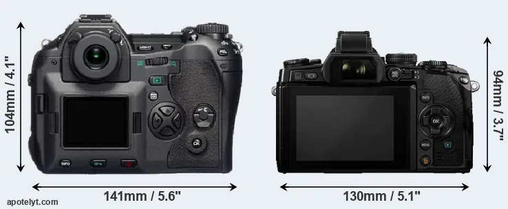 Comparison E-1 or E-M1 rear