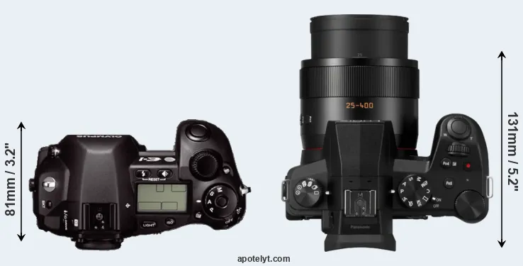 Compare E-1 versus FZ1000 II top