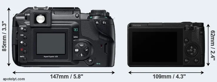 Comparison E-300 or GR III rear