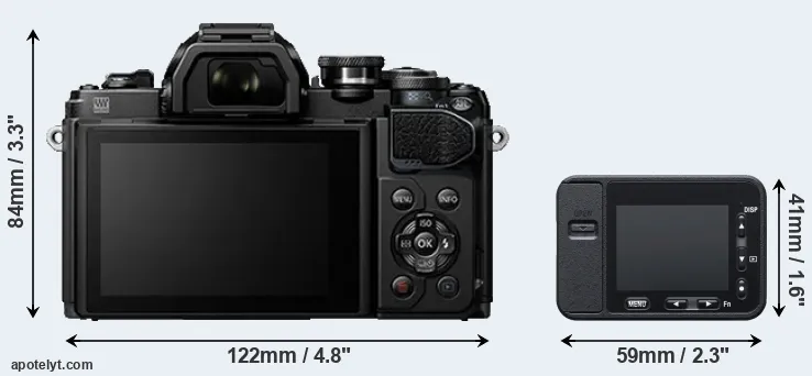 Comparison E-M10 III or RX0 rear