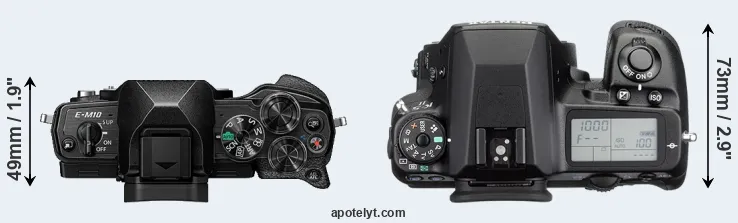 Compare E-M10 IV versus K-5 II top