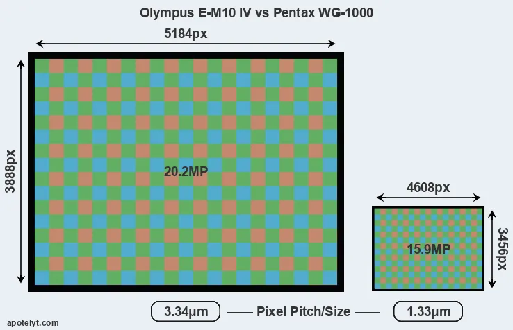 E-M10 IV versus WG-1000 MP