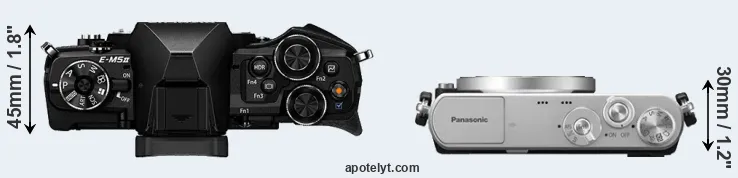 Compare E-M5 II versus GM1 top