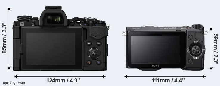 Comparison E-M5 II or NEX-5R rear