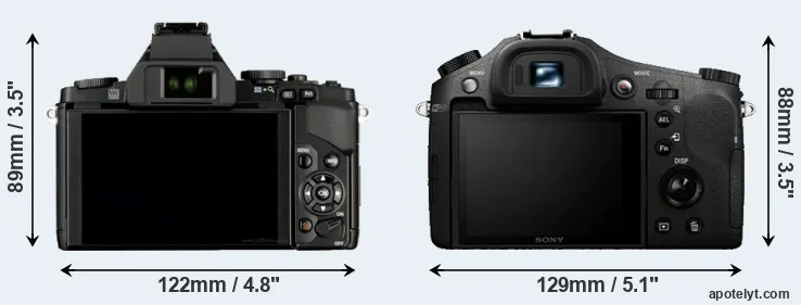 Comparison E-M5 or RX10 rear
