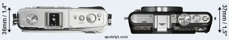 Compare E-P1 versus E-PL3 top