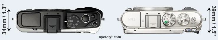Compare E-P3 versus E-PL9 top