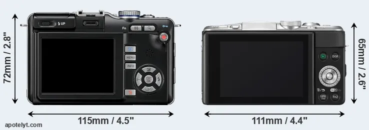 Comparison E-PL1 or GF6 rear