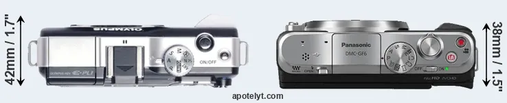Compare E-PL1 versus GF6 top