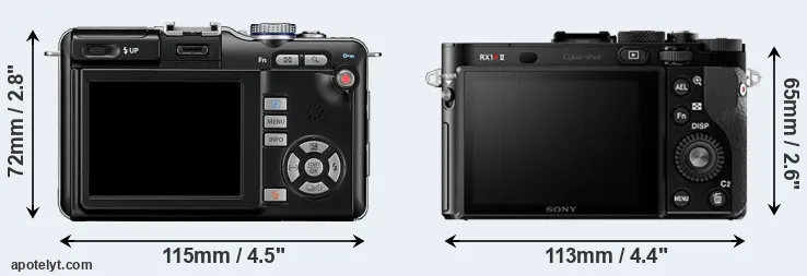 Comparison E-PL1 or RX1R II rear