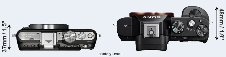 Compare E-PL3 versus A7 top