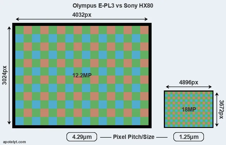 E-PL3 versus HX80 MP