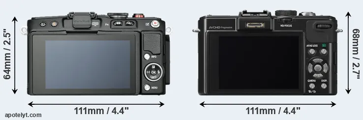 Comparison E-PL6 or LX7 rear