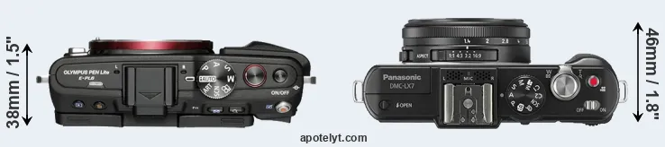 Compare E-PL6 versus LX7 top